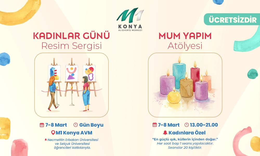 M1 Konya AVM 8 Mart için özel etkinlikler planlıyor