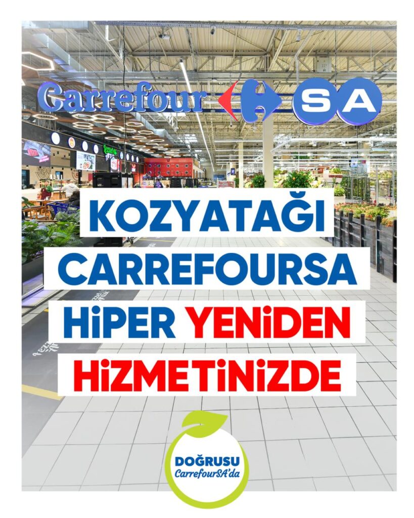 Kapalı olan Kozyatağı CarrefourSA Hiper yeniden kapılarını açtı