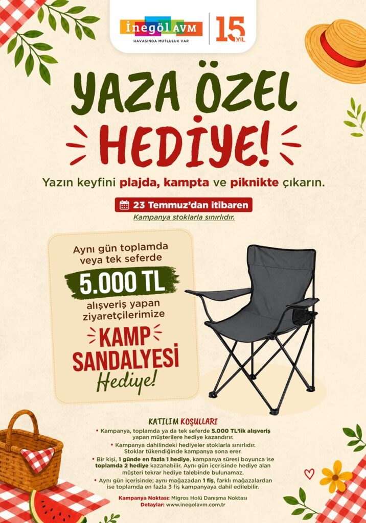 İnegöl AVM’de Temmuz ayı dolu dolu geçecek